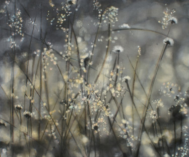 Ζωγραφική με τίτλο "Wild Dandelions in…" από Sarah Beth Goncarova, Αυθεντικά έργα τέχνης, Λάδι