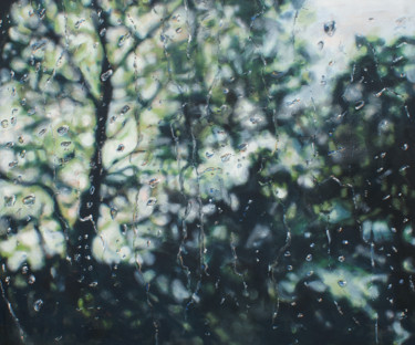 Ζωγραφική με τίτλο "Rain Drops on Studi…" από Sarah Beth Goncarova, Αυθεντικά έργα τέχνης, Ακρυλικό