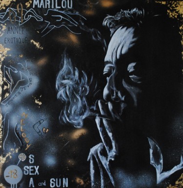 Peinture intitulée "Serge Gainsbourg" par Sarah Lutaud (Sarah Art), Œuvre d'art originale, Acrylique