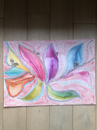 Disegno intitolato "Flowers" da Sarah Potache, Opera d'arte originale, Acquarello