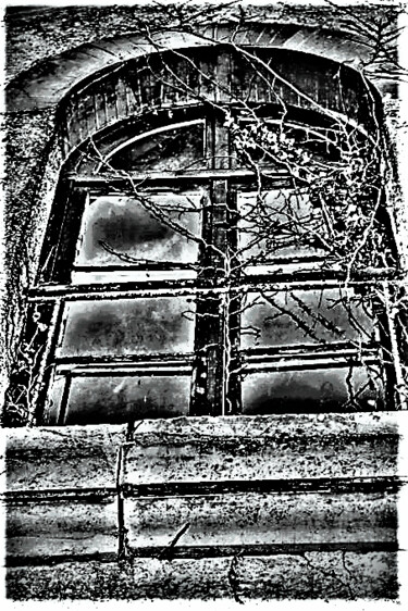 Photographie intitulée "la fenêtre noire" par Sarai David, Œuvre d'art originale, Photographie manipulée