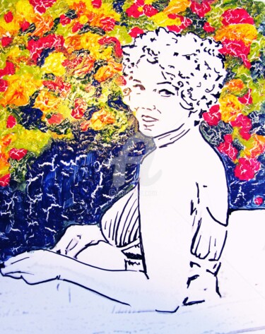 Painting titled "MARILYN MONROE FLOW…" by Sara Raquel Sarangello, Original Artwork, Oil