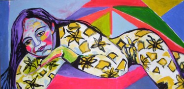 Malerei mit dem Titel "DREEMS WOMAN" von Sara Raquel Sarangello, Original-Kunstwerk, Acryl