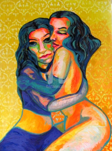 Painting titled "Valentine's day" by Sara Raquel Sarangello, Original Artwork, Acrylic