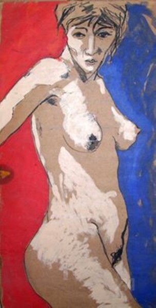 Malerei mit dem Titel "France pleure ." von Sara Raquel Sarangello, Original-Kunstwerk, Acryl