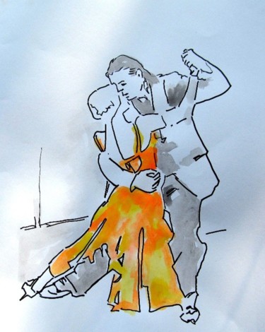Картина под названием "tango-raquelsarange…" - Sara Raquel Sarangello, Подлинное произведение искусства
