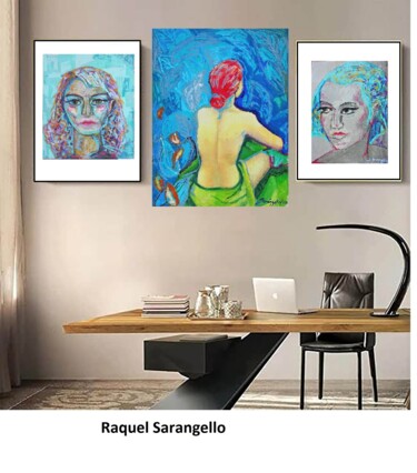 Peinture intitulée "Femme nude" par Sara Raquel Sarangello, Œuvre d'art originale, Huile
