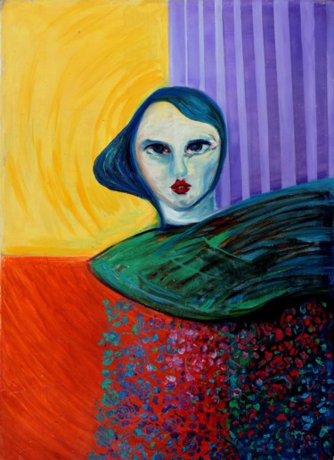 Malerei mit dem Titel "The woman of the wi…" von Sara Raquel Sarangello, Original-Kunstwerk, Öl