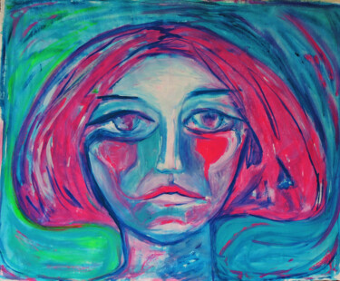 绘画 标题为“Madonna femme” 由Sara Raquel Sarangello, 原创艺术品, 丙烯