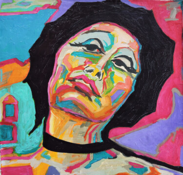 Schilderij getiteld "Femme portrait" door Sara Raquel Sarangello, Origineel Kunstwerk, Olie