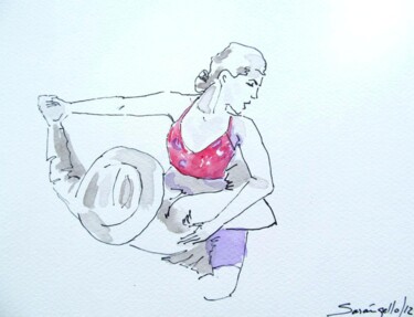 Peinture intitulée "Music dancers tango" par Sara Raquel Sarangello, Œuvre d'art originale, Huile