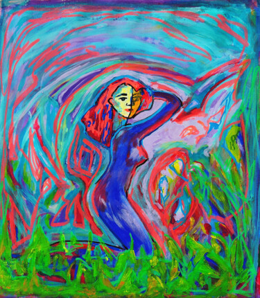 Painting titled "Terre Mère" by Sara Raquel Sarangello, Original Artwork, Acrylic