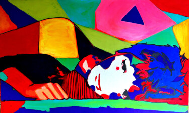 Peinture intitulée "Relax  inspired by…" par Sara Raquel Sarangello, Œuvre d'art originale, Acrylique