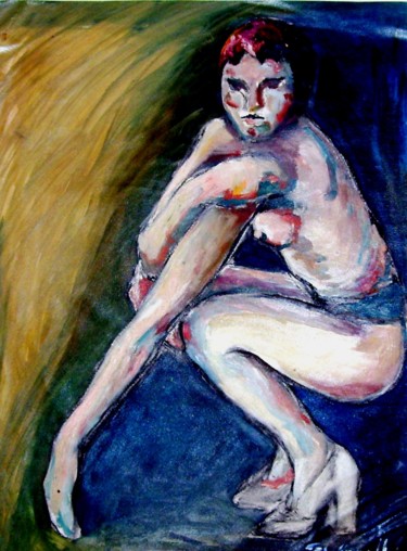 Painting titled "Femme" by Sara Raquel Sarangello, Original Artwork, Oil