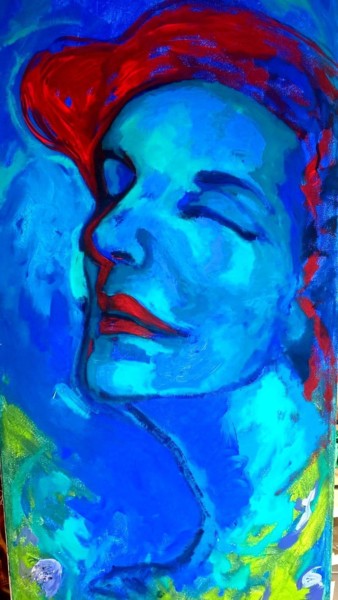 Pittura intitolato "Blue dreems" da Sara Raquel Sarangello, Opera d'arte originale, Acrilico
