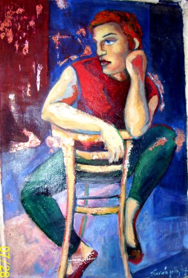 Painting titled "TANGO relax" by Sara Raquel Sarangello, Original Artwork, Oil
