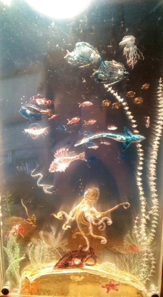 Скульптура под названием "Морское дно" - Денис Чиженков, Подлинное произведение искусства, Стекло