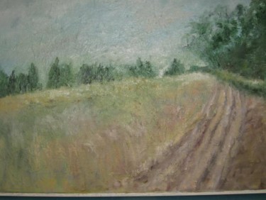 Painting titled "wheat  field" by Sarah Rozen, Original Artwork