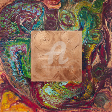 Square in square 3 Painting titled "Square in square 3" by Svetlana Saratova, Original Art, Acrylic