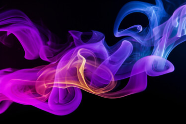 Digitale Kunst mit dem Titel "Colored smoke on a…" von Saras, Original-Kunstwerk, KI-generiertes Bild