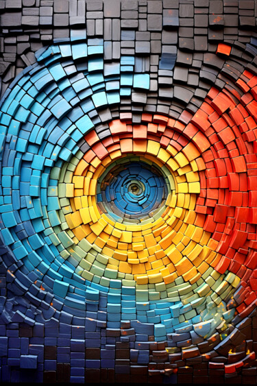 Digitale Kunst getiteld "Whirlpool" door Saras, Origineel Kunstwerk, AI gegenereerde afbeelding