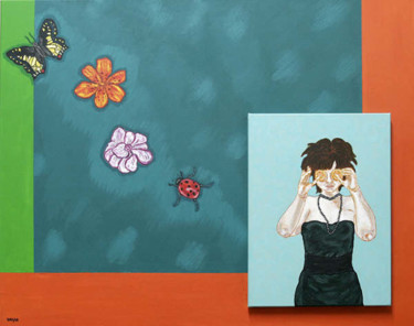 Pintura intitulada "Sonho ou ilusão?" por Sara Vieira, Obras de arte originais, Óleo