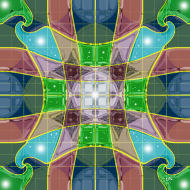 Grafika cyfrowa / sztuka generowana cyfrowo zatytułowany „Mandala - Wealth” autorstwa Sarawonder Artist, Oryginalna praca, M…