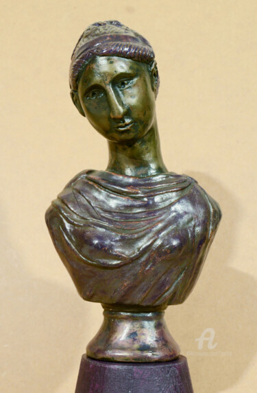 Скульптура под названием "Sculpture "Athénien…" - Sarcie, Подлинное произведение искусства, Терракота