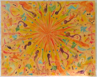 Painting titled "peinture intuitive…" by Sarcie, Original Artwork, Acrylic