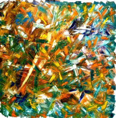 Painting titled "Falling in Deep" by Fatima Sardinha, Original Artwork, Oil Mounted on Wood Stretcher frame