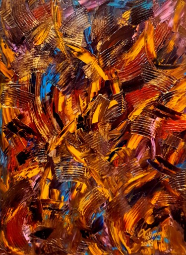 Peinture intitulée "Diamant" par Fatima Sardinha, Œuvre d'art originale, Huile Monté sur Châssis en bois