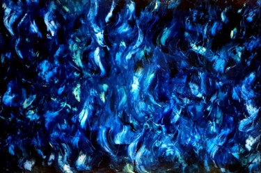 Malerei mit dem Titel "Shades of Blue" von Fatima Sardinha, Original-Kunstwerk, Öl Auf Keilrahmen aus Holz montiert