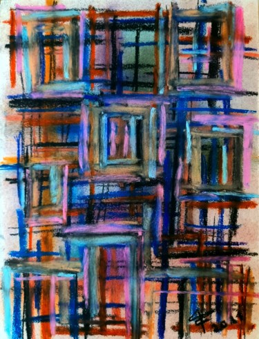 Peinture intitulée "House of Dreams" par Fatima Sardinha, Œuvre d'art originale, Pastel