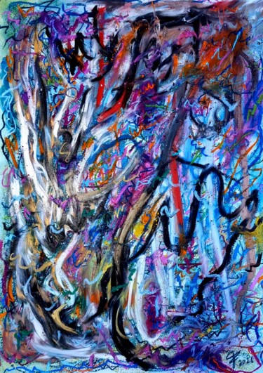 Peinture intitulée "In-Between" par Fatima Sardinha, Œuvre d'art originale, Pastel