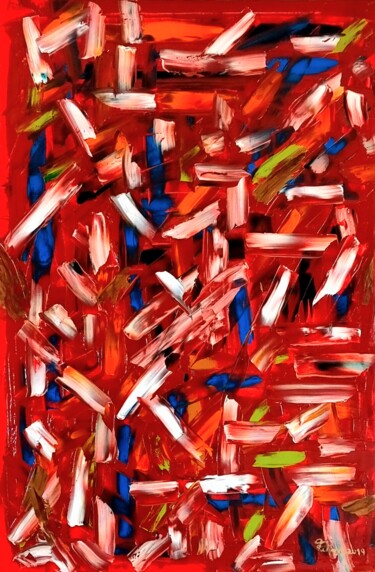 Картина под названием "Kill me" - Fatima Sardinha, Подлинное произведение искусства, Масло Установлен на Деревянная рама для…