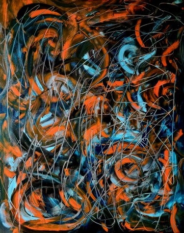 Painting titled "Undetermined Percep…" by Fatima Sardinha, Original Artwork, Oil Mounted on Wood Stretcher frame