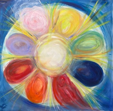 Peinture intitulée "The Planetary Gate" par Sari Komulainen, Œuvre d'art originale, Acrylique