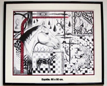 Disegno intitolato "Equidia." da Sarian, Opera d'arte originale, Inchiostro