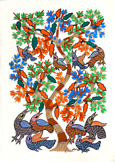 Pittura intitolato "Tree Of Life 3" da Sarita Dhurvey, Opera d'arte originale, Acrilico