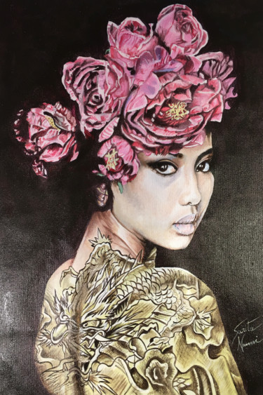 Pittura intitolato "Chinese woman" da Sarita Nanni, Opera d'arte originale, Olio