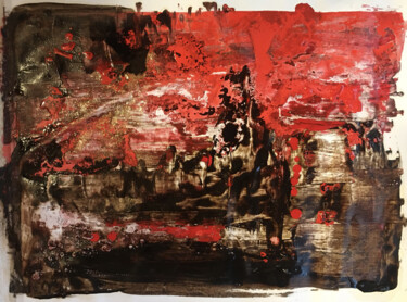 Pittura intitolato "Shades of Red and T…" da Sarita Nanni, Opera d'arte originale, Olio