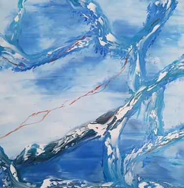 Malerei mit dem Titel "Glaciers and oceans" von Raimundas Sarka, Original-Kunstwerk, Öl