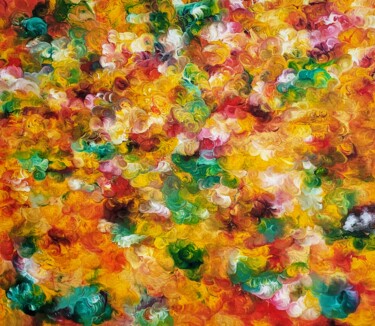 Schilderij getiteld "Beads" door Raimundas Sarka, Origineel Kunstwerk, Olie