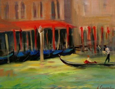 Painting titled "Canal Grande I" by Sarmite Caune, Original Artwork