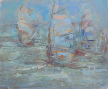 Painting titled "In the Wind" by Sarmite Caune, Original Artwork