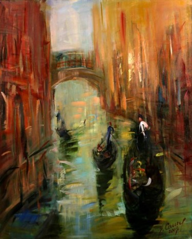 Painting titled "The Motive of Venice" by Sarmite Caune, Original Artwork