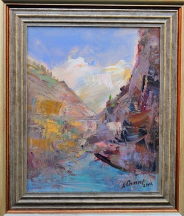 Painting titled "Mountains" by Sarmite Caune, Original Artwork