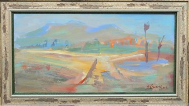 Painting titled "View to the mountai…" by Sarmite Caune, Original Artwork