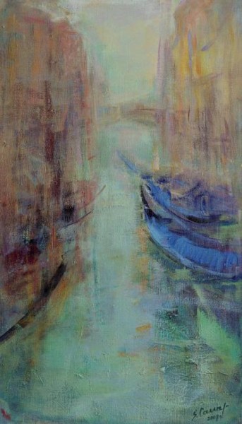 Painting titled "Rio Veneziano" by Sarmite Caune, Original Artwork