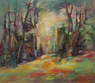 Painting titled "Spring" by Sarmite Caune, Original Artwork